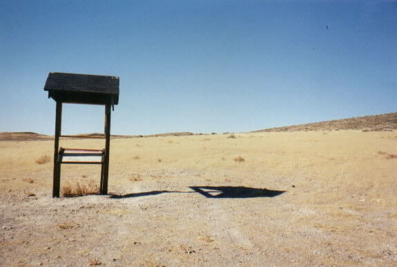 Photograph of pass and trail marker