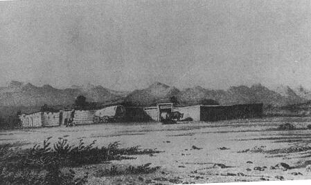Drawing of Bridger’s Fort