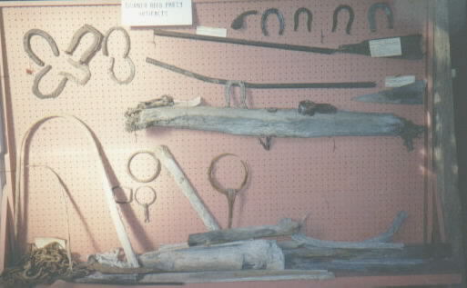 Photograph of wagon parts
