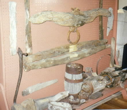 Photograph of wagon parts