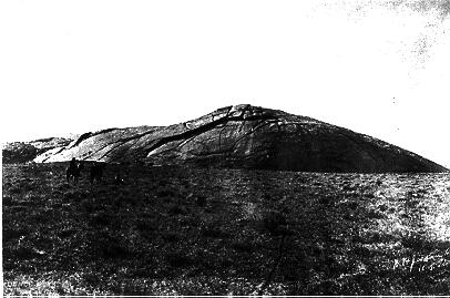 Old photograph of Independence Rock