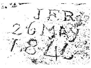 Photograph of Reed’s initials
