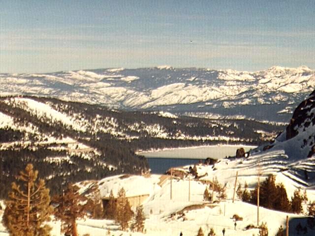 Photograph of lake from pass
