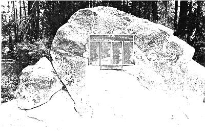 Large rock with plaque